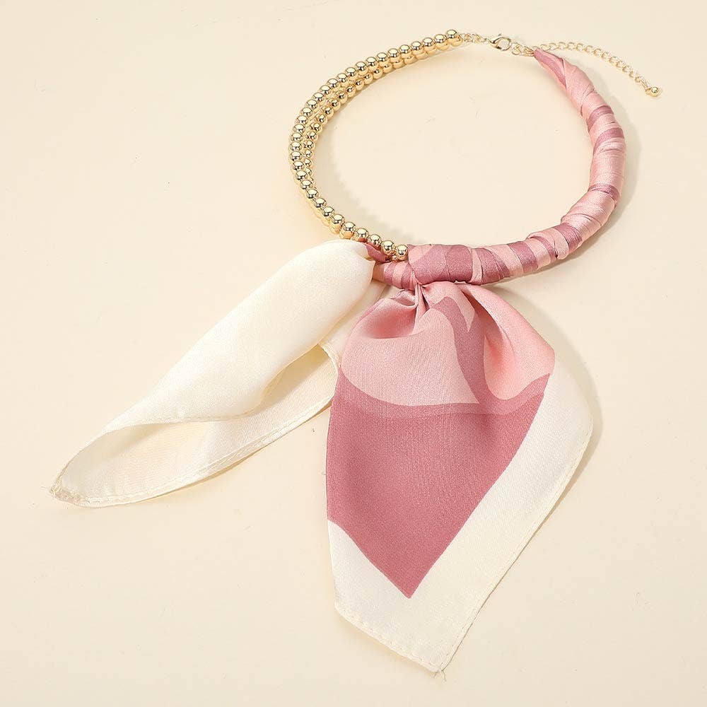 Blush Scarf Necklace