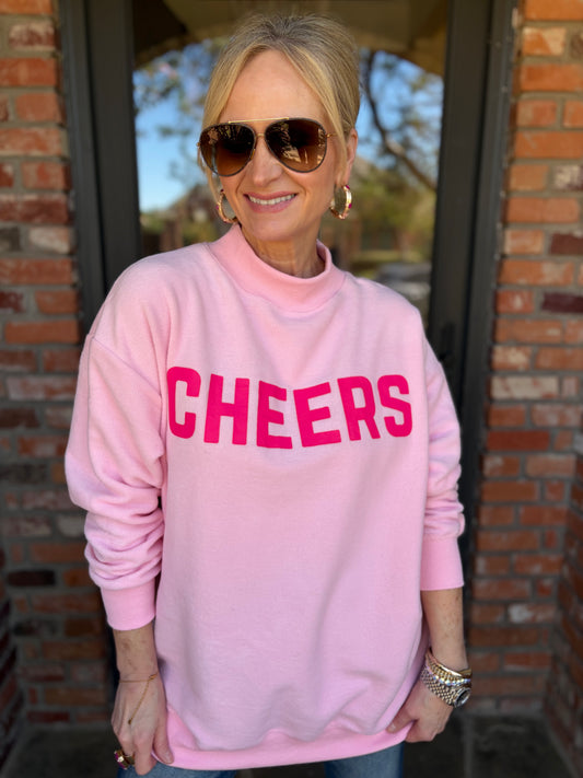 Pink Merry & Cheers Reversible Sweatshirt