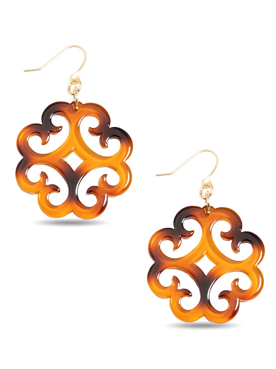 Tortoise Pattern Earrings