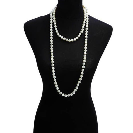 PEARL SINGLE STRAND LONG NECKLACE