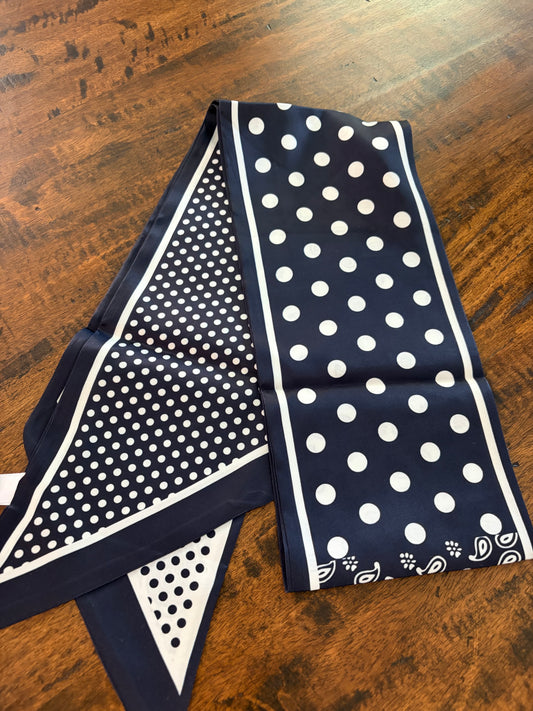 Polka Dot & Paisley Scarf