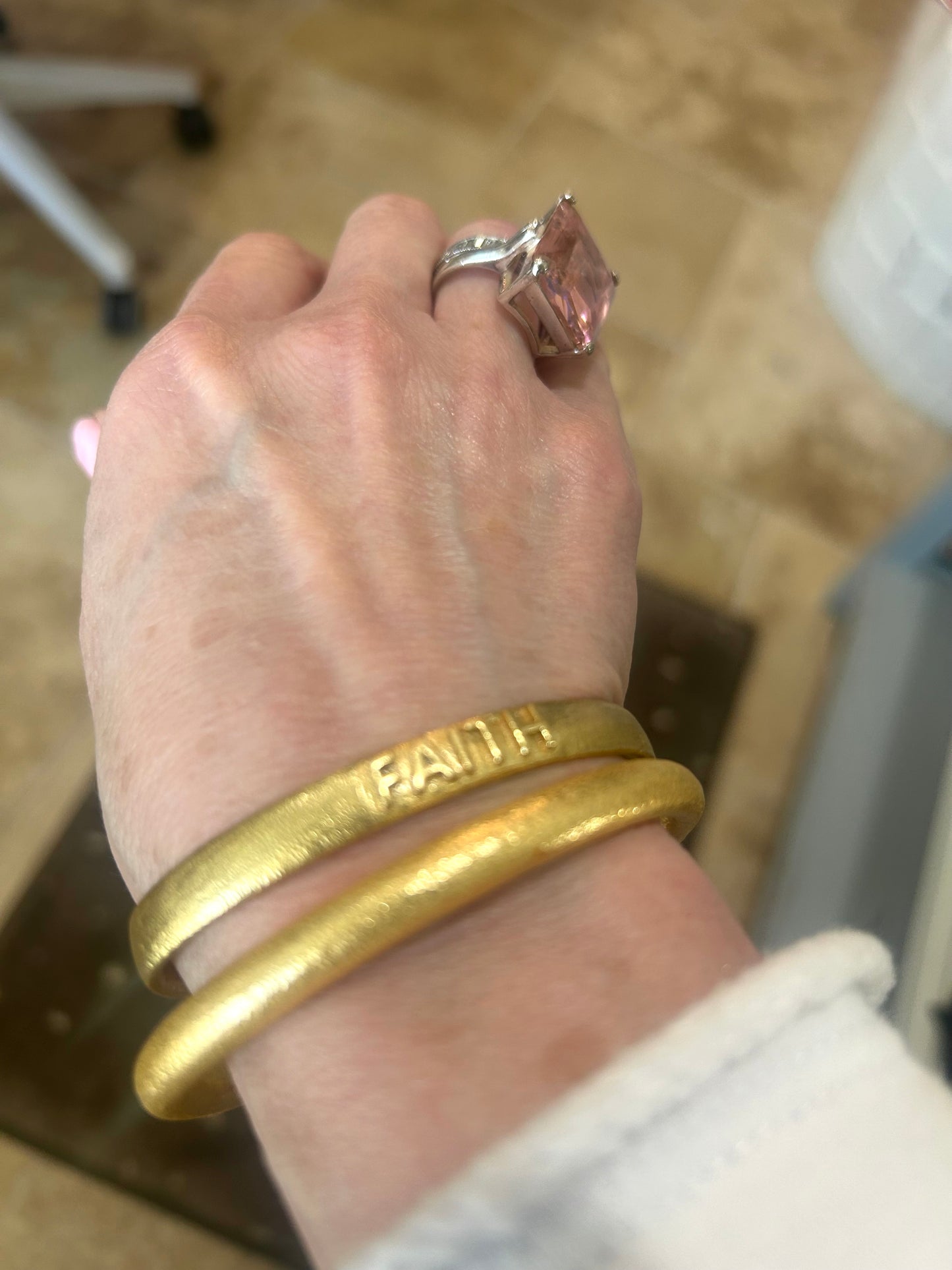 "Faith" Gold Cuff