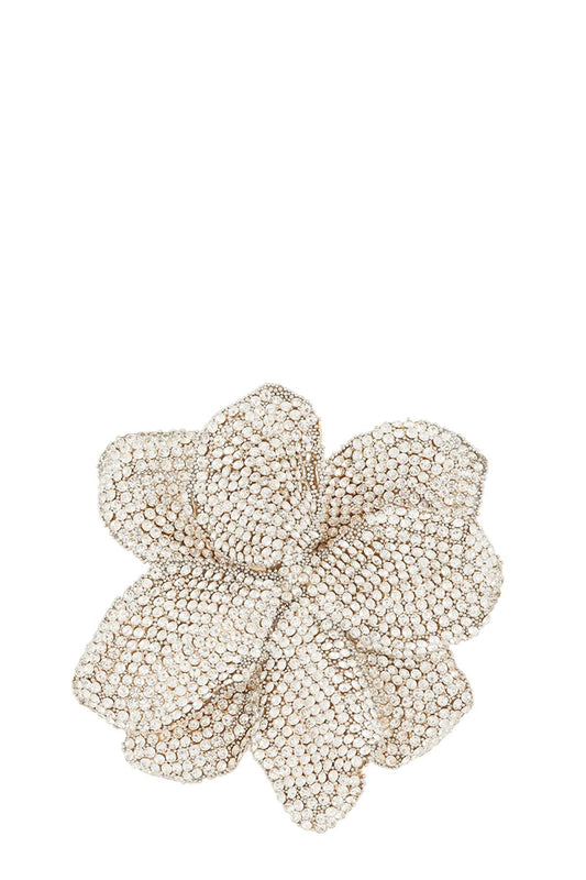 RHINESTONE FLOWER BROOCH