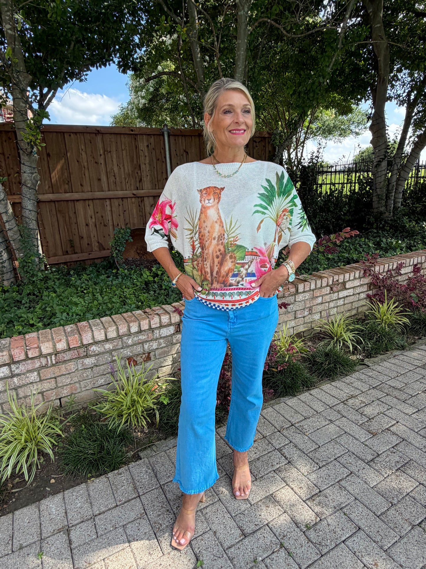 Tropical Cheetah Italian Knit