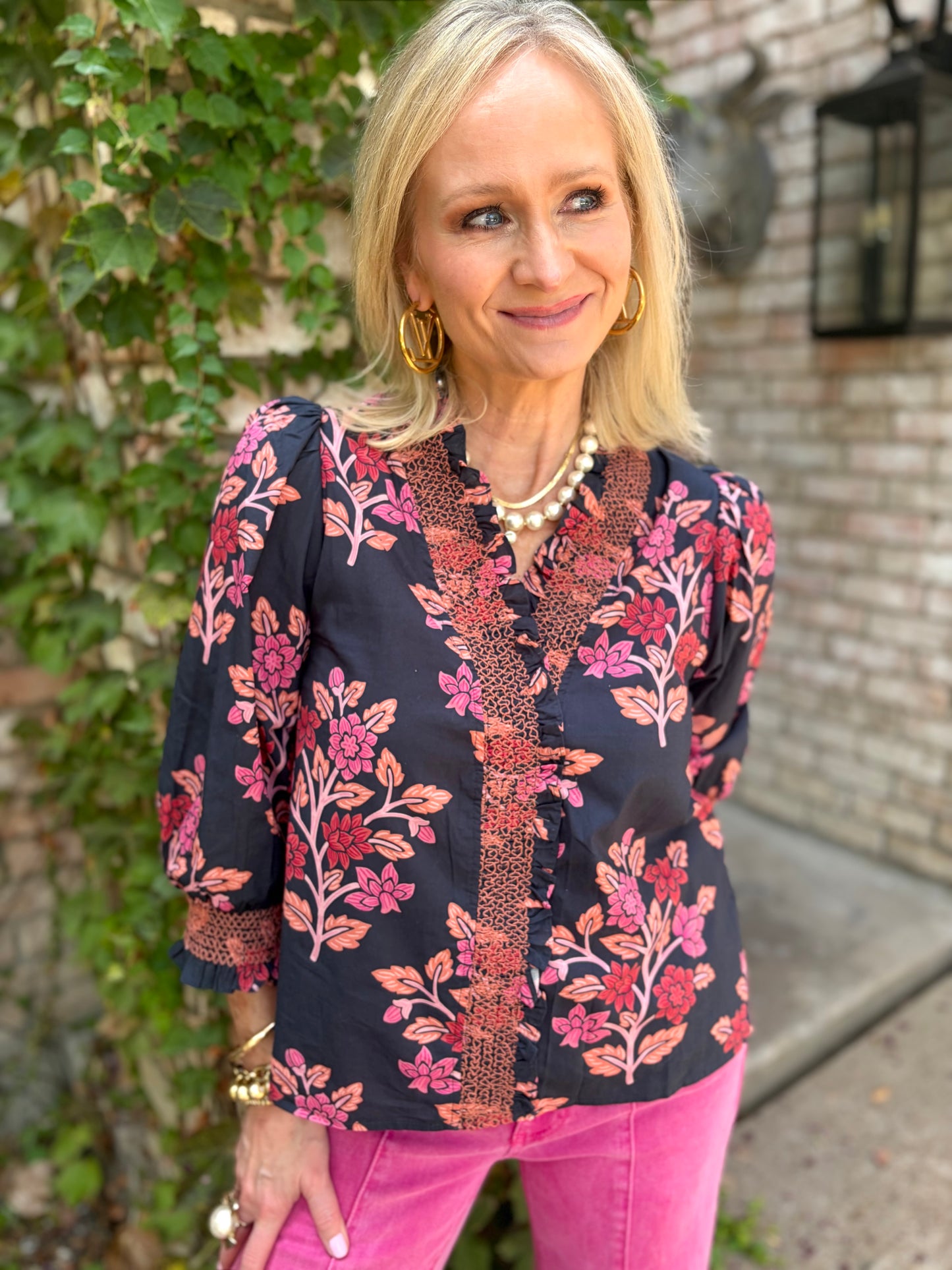Juliette Navy Blouse