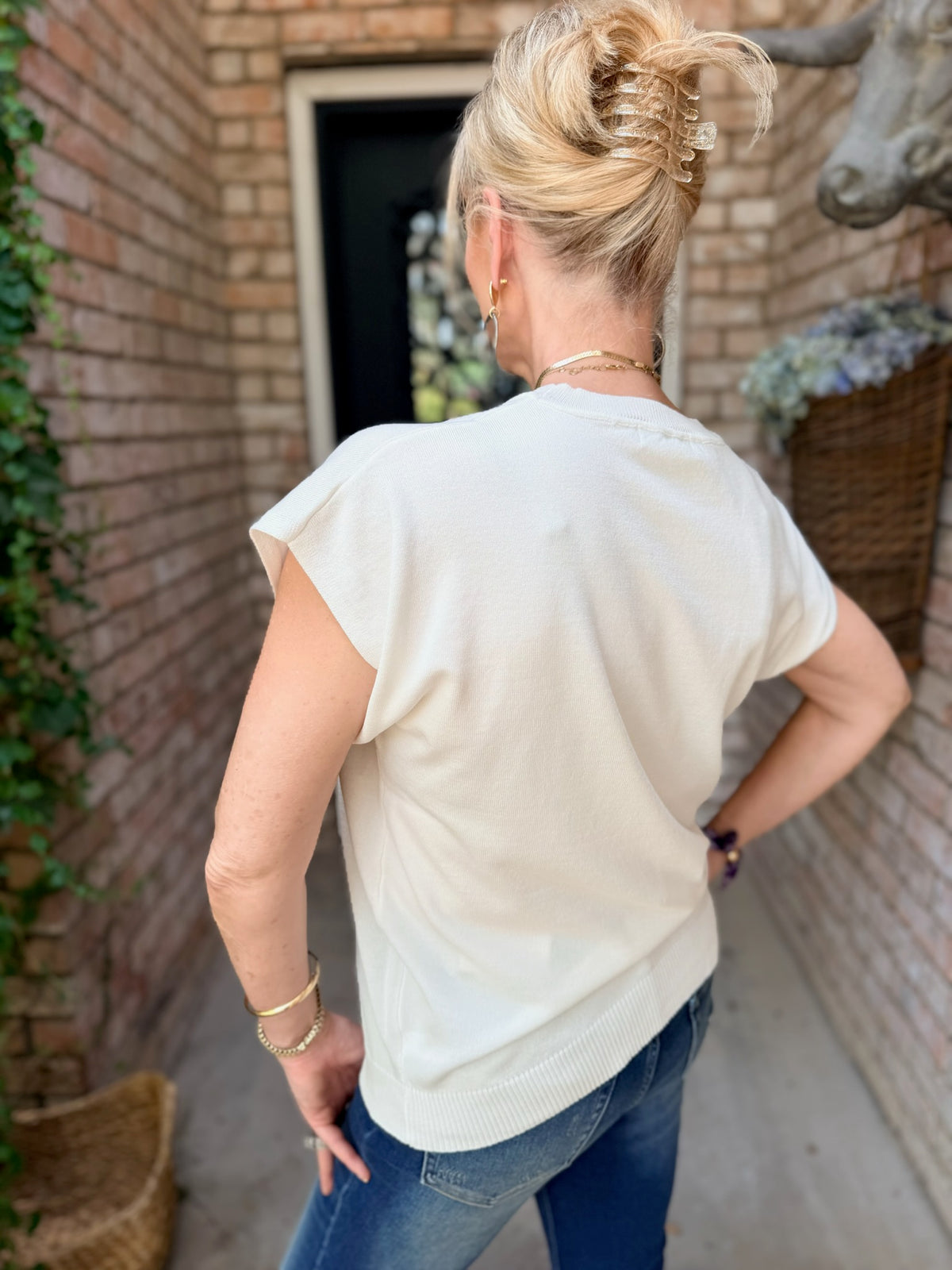 Game Day Essential White Sweater