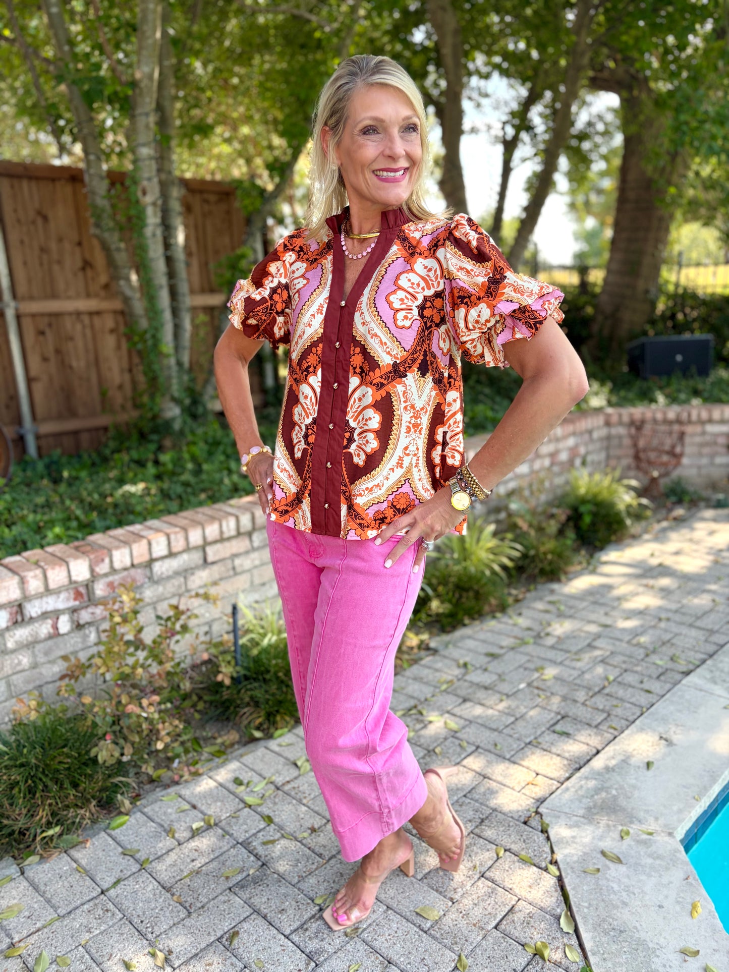 Amber and Pink Blouse