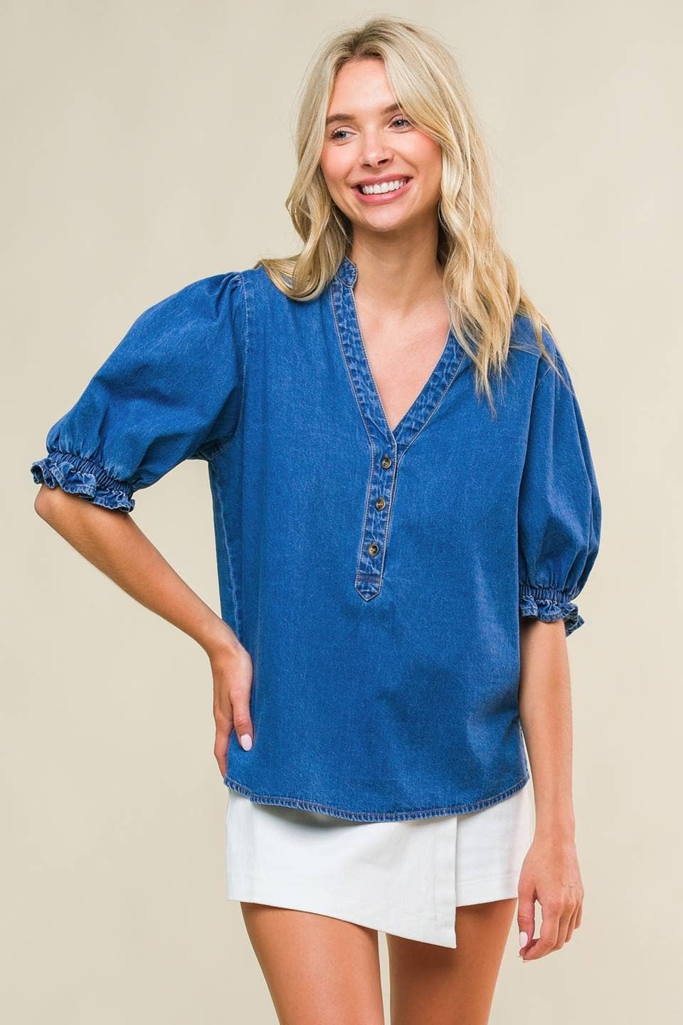 Diane Denim Blouse