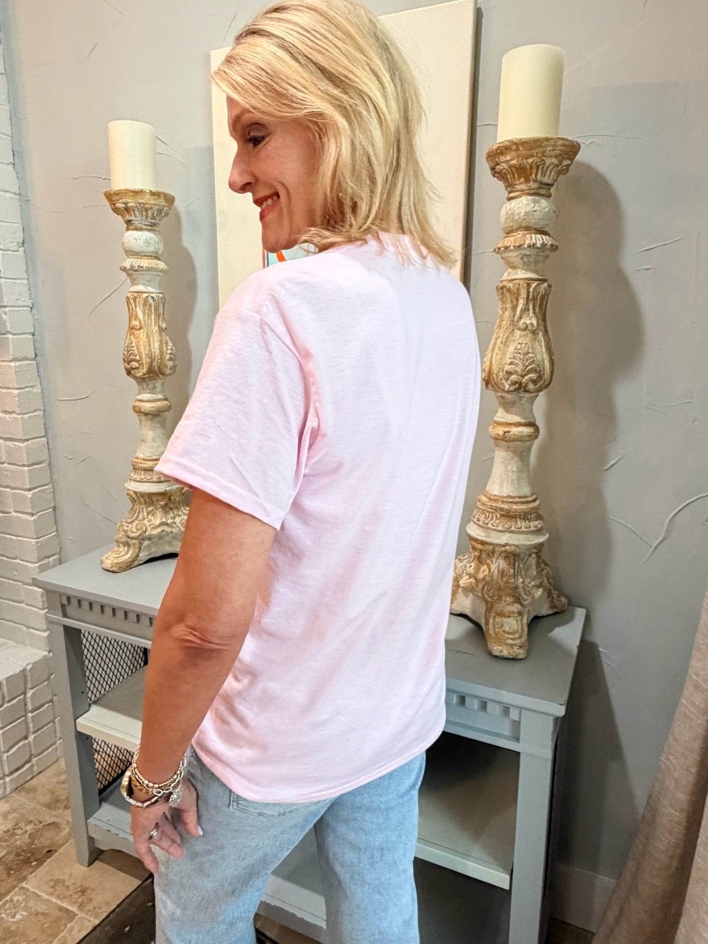 Lady Liberty Pink Graphic Tee