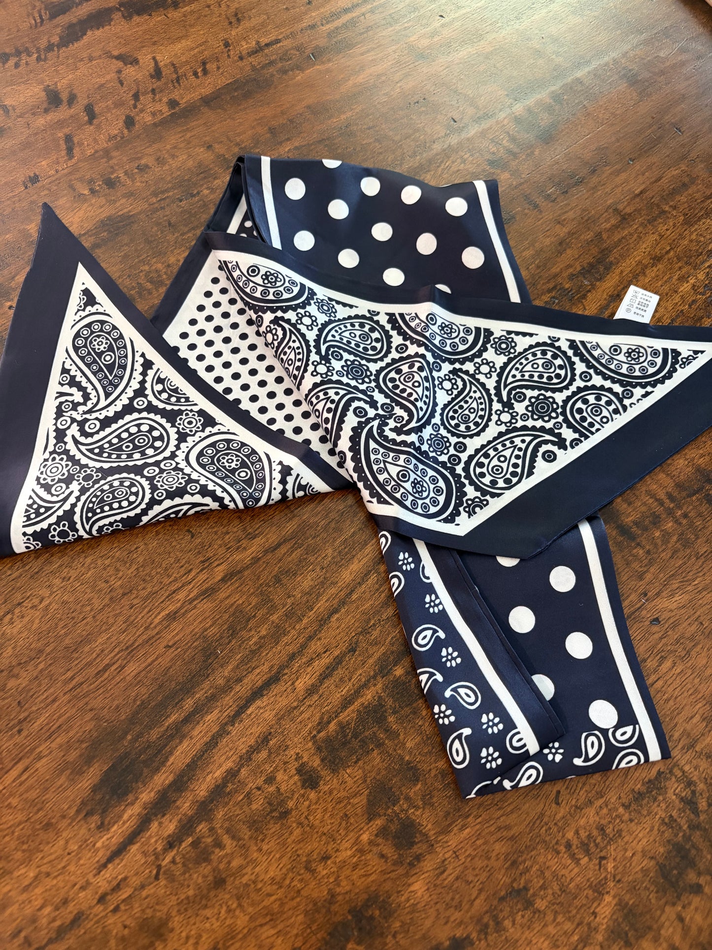 Polka Dot & Paisley Scarf