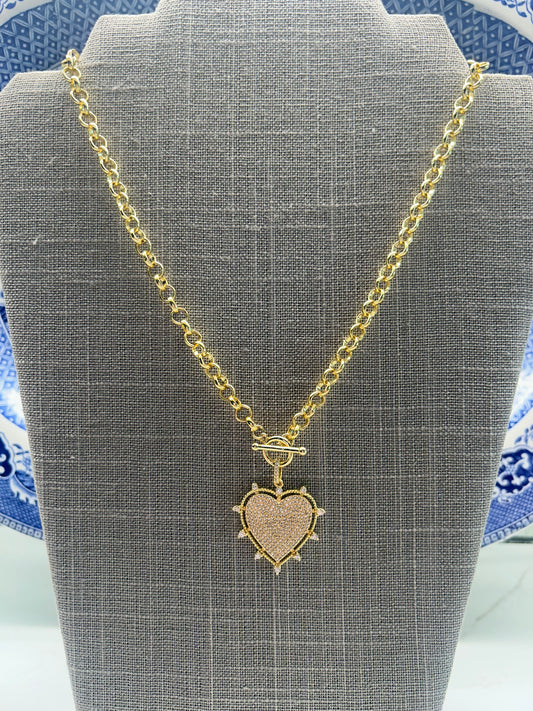 Bling Heart Necklace