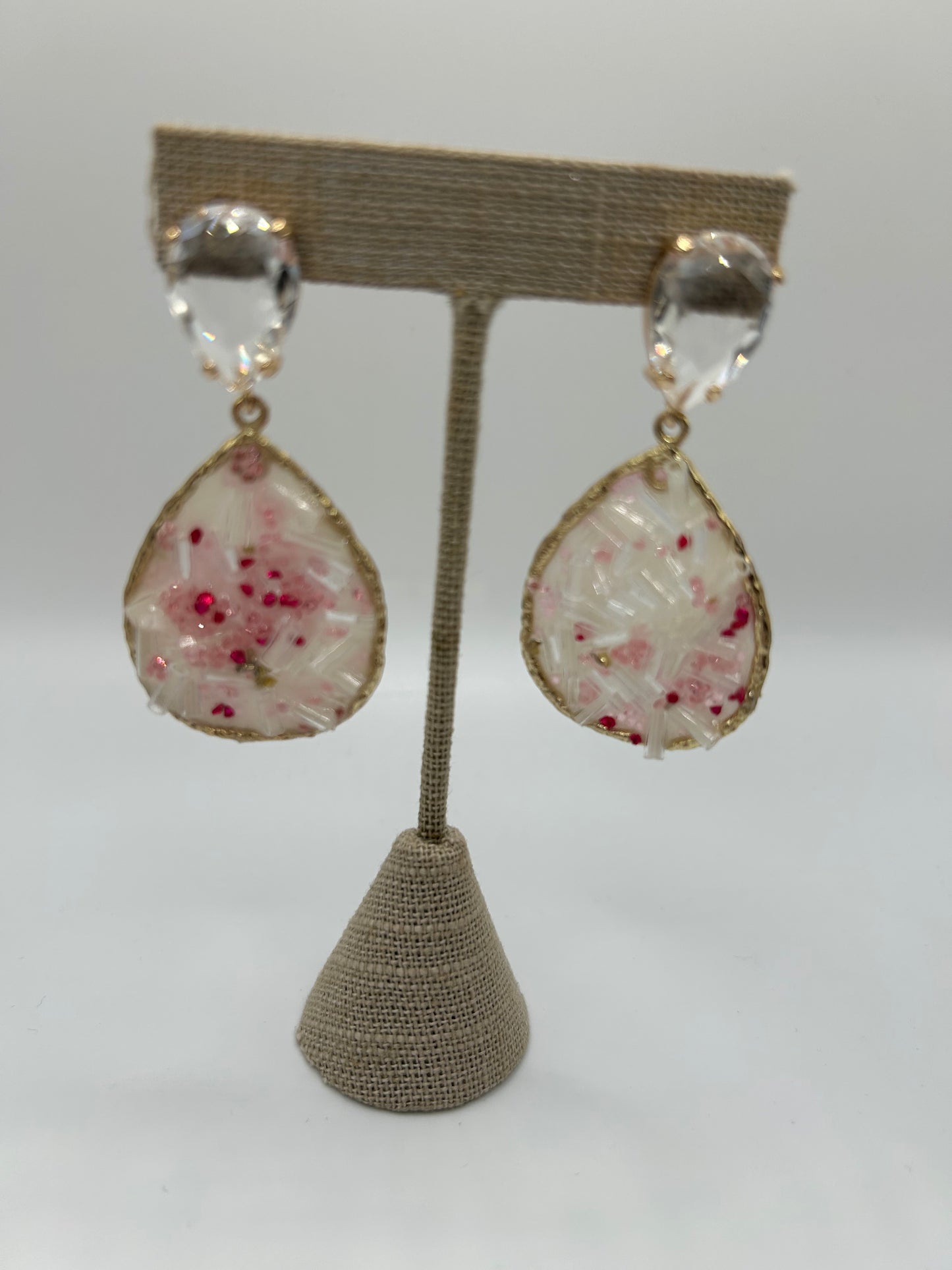 Crystal Pink Sprinkle earring