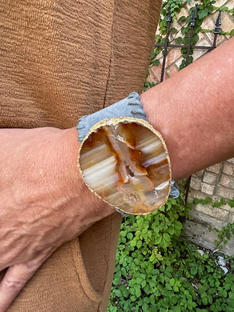 Natural Stone Chambray Cuff