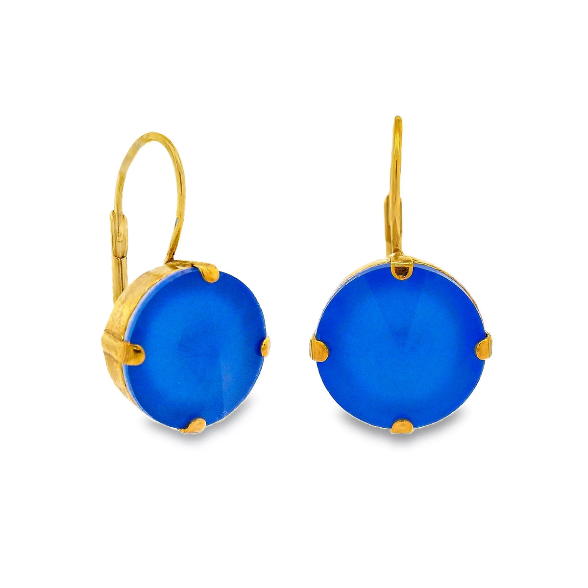 Tova Caitlin Round Hook Earrings- Custom Blue