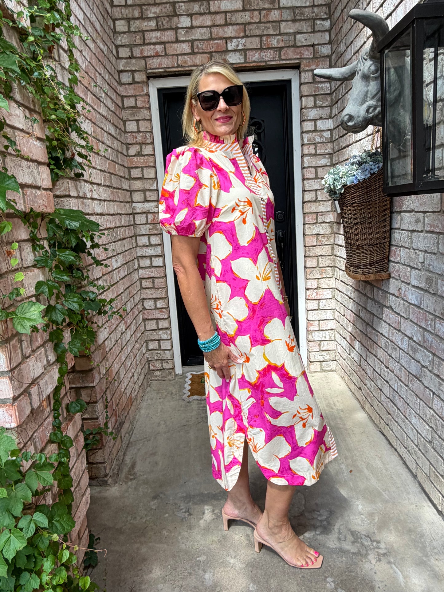 Fuchsia Floral Maxi Dress