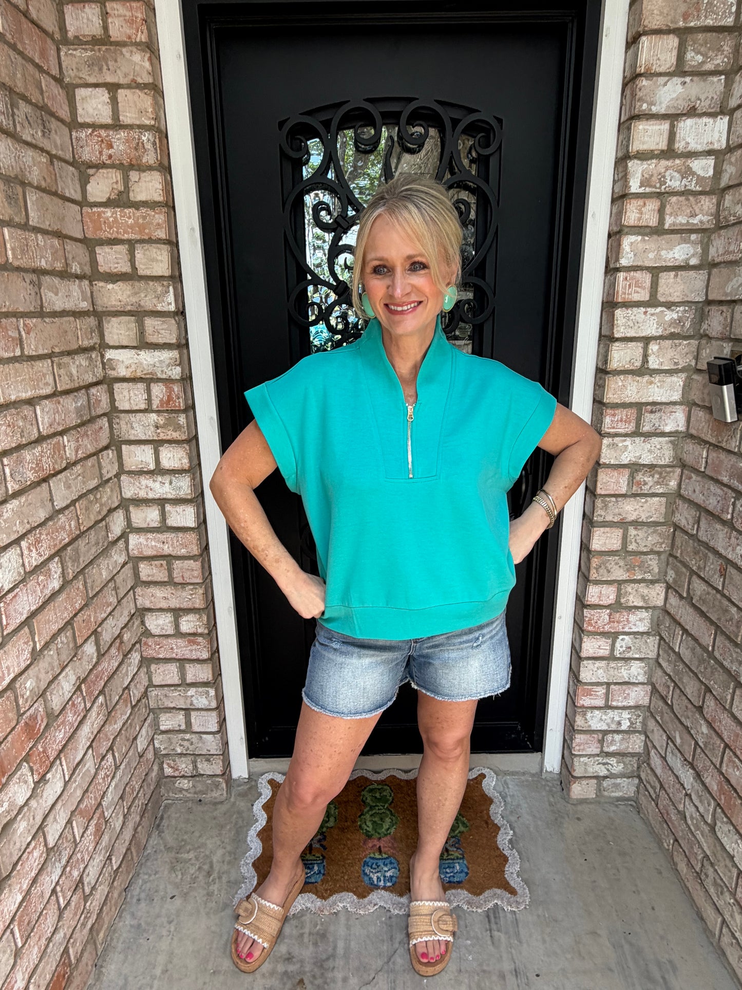 Turquoise Scuba 1/4 Zip
