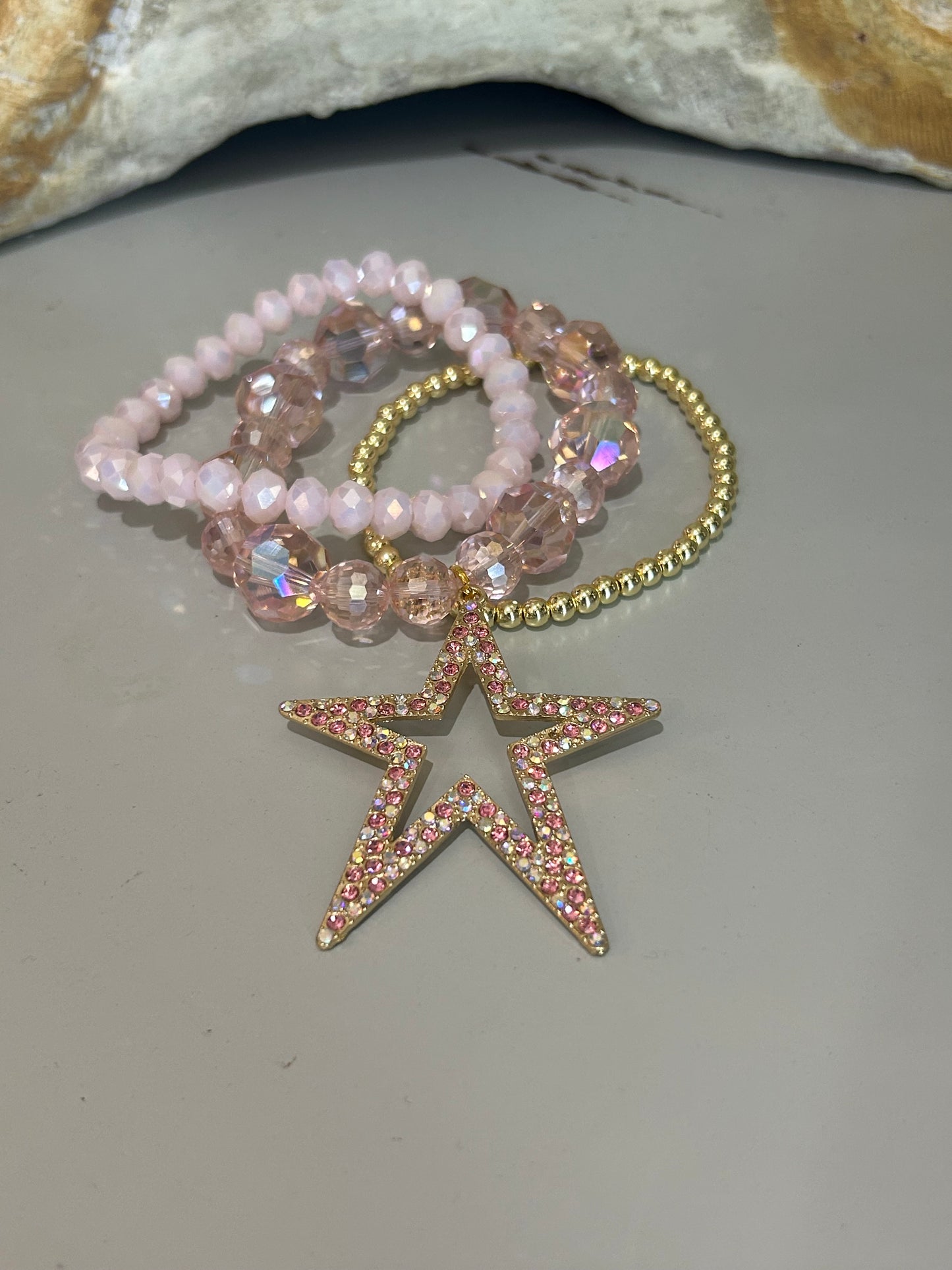 Pink Star Bracelet Stack