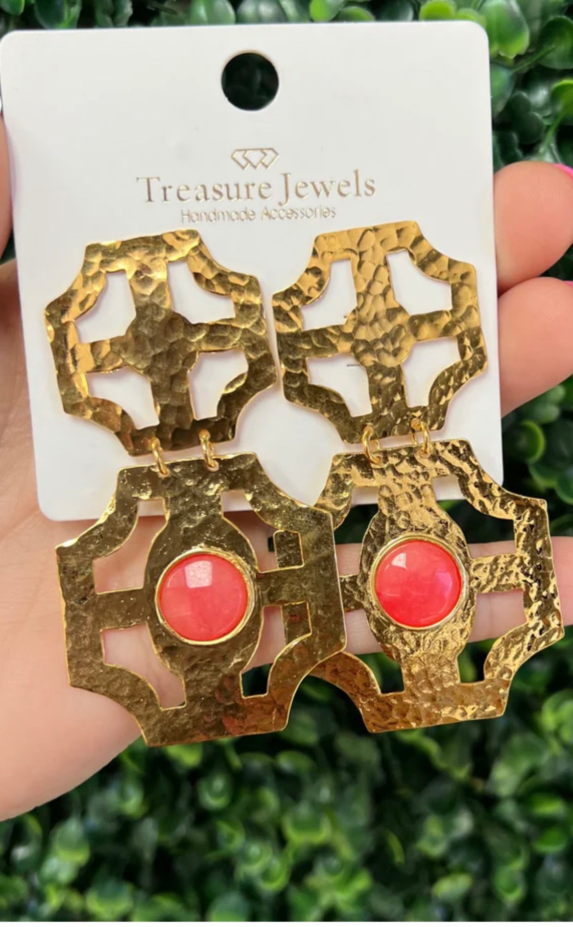 Stacey Coral Earrings