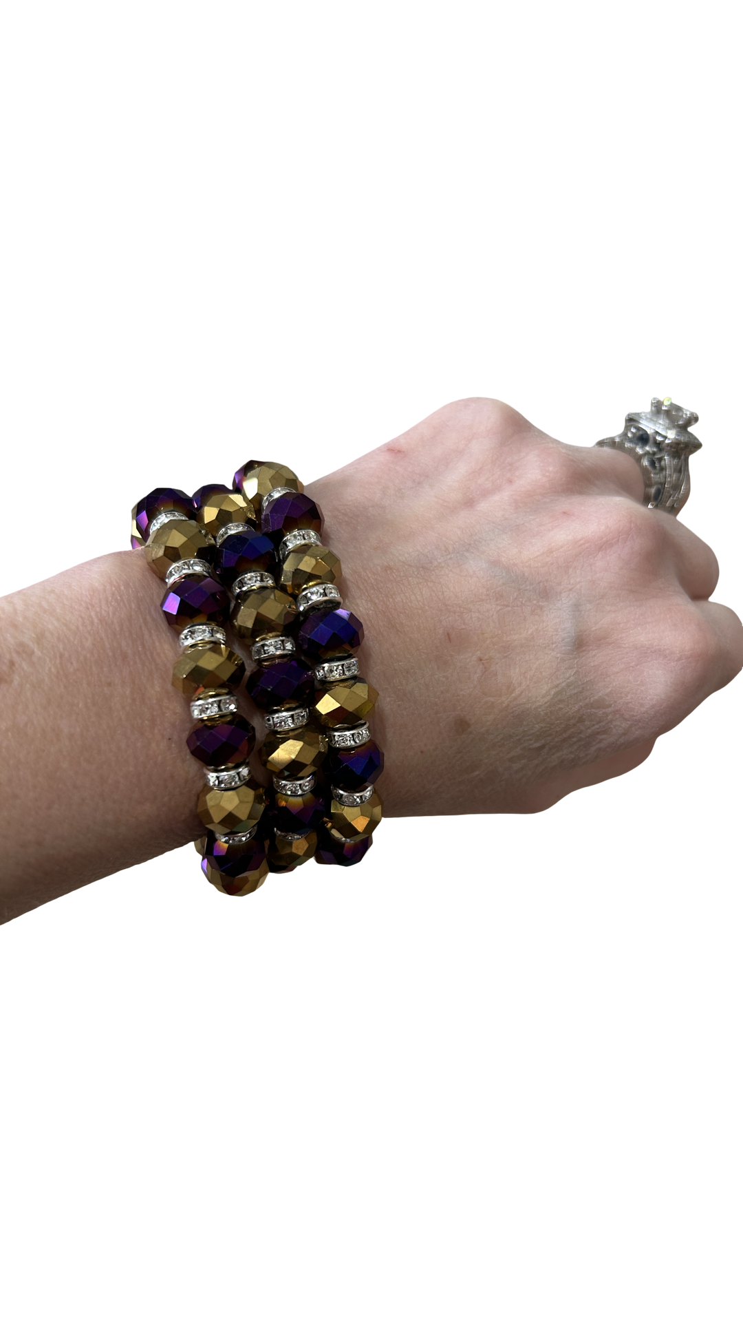 LSU Style Bead Bracelet