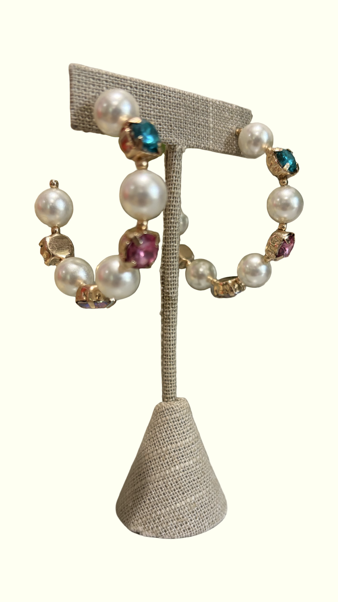 Color Pop Pearl Hoop