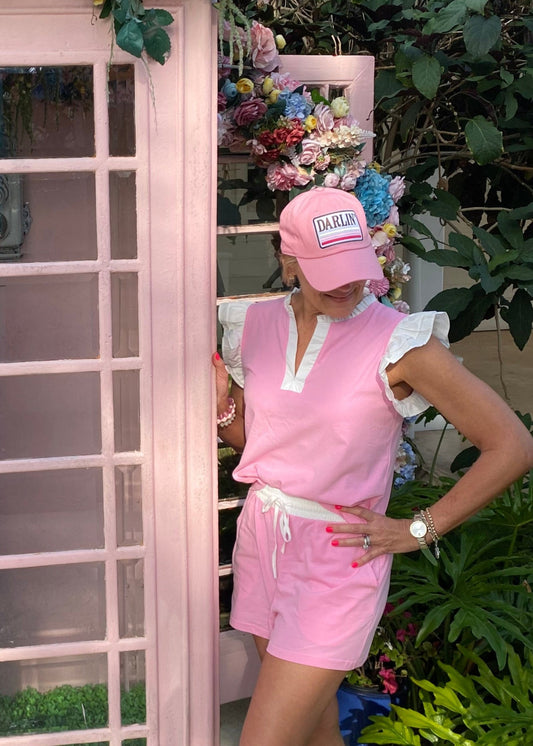 Pink and Preppy Short Set
