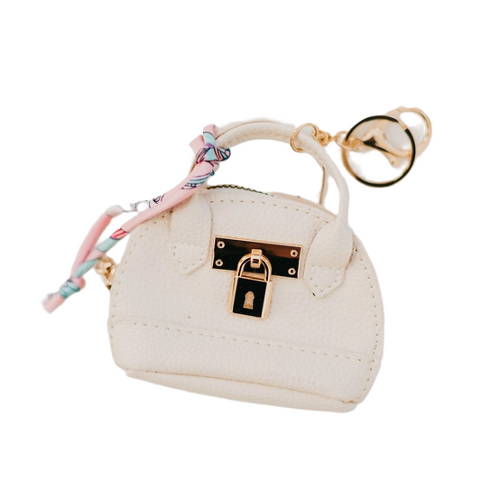 "It Girl Bag" Keychain/Bag Charm- Off White