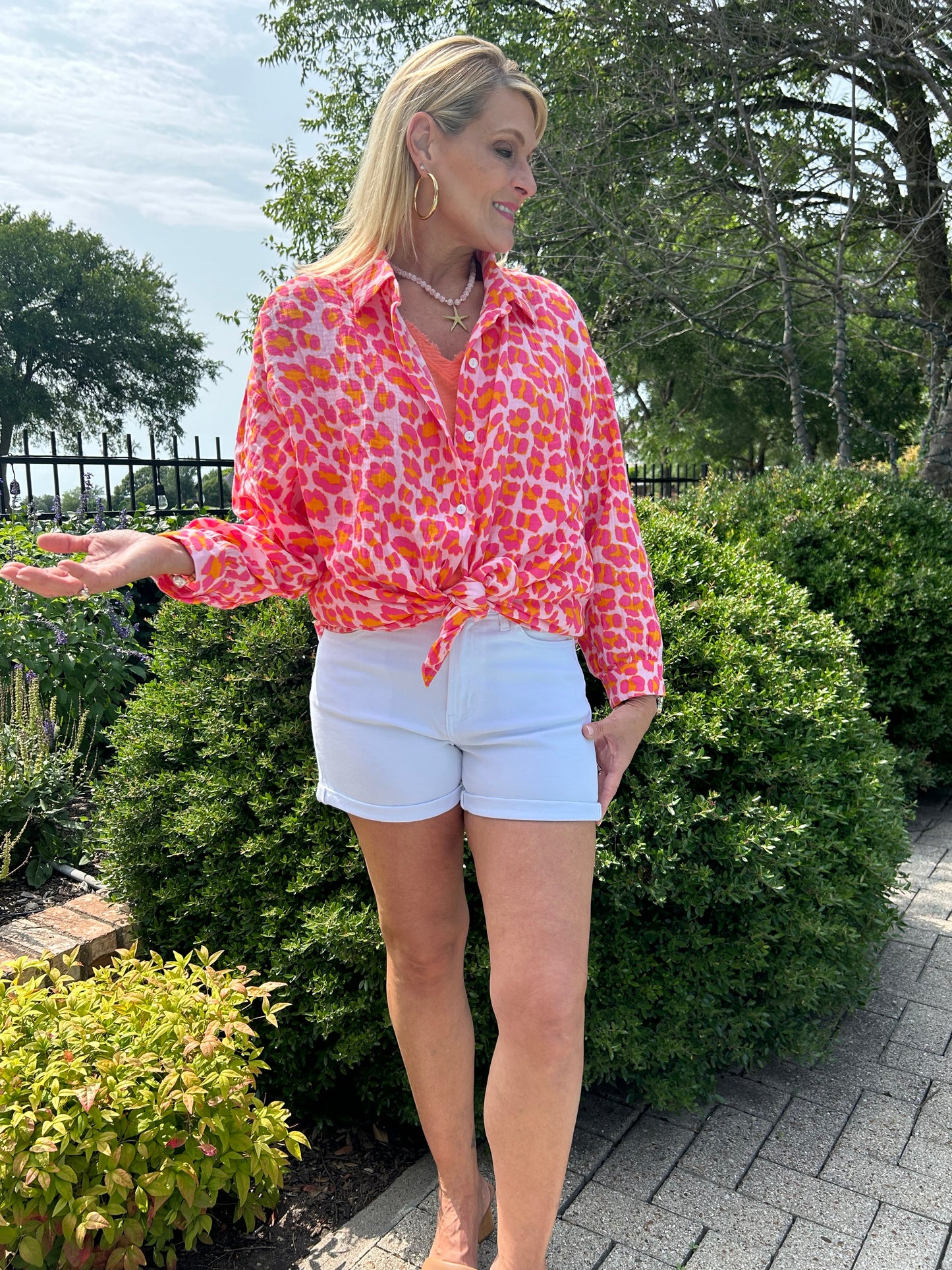 Willa White Denim Shorts