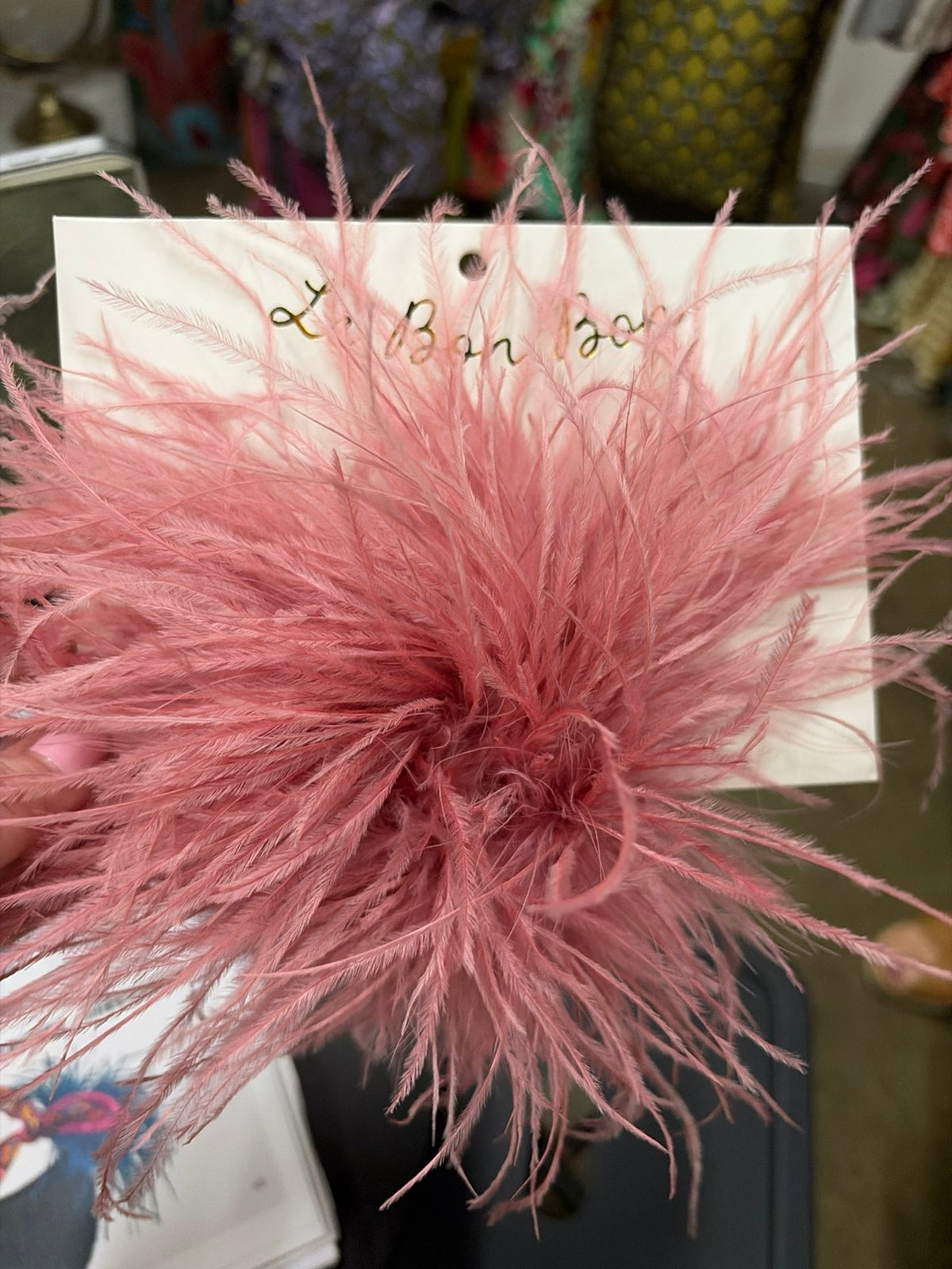Ostrich Feather Poof- Blush Pink