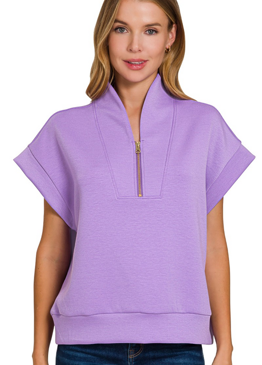 Purple Half Zip Scuba