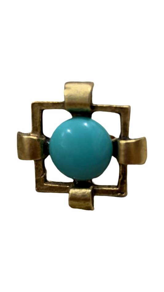Turquoise Green Statement Ring