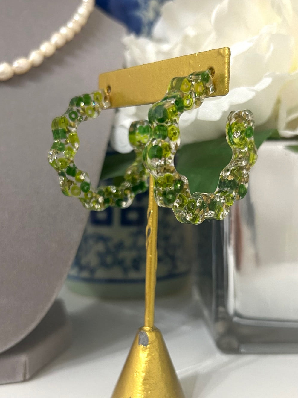 Baylor Hoop Resin Earring