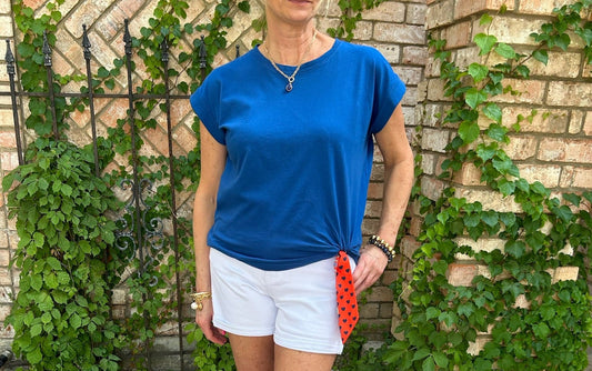 Essential Crew Neck Tee- Blue