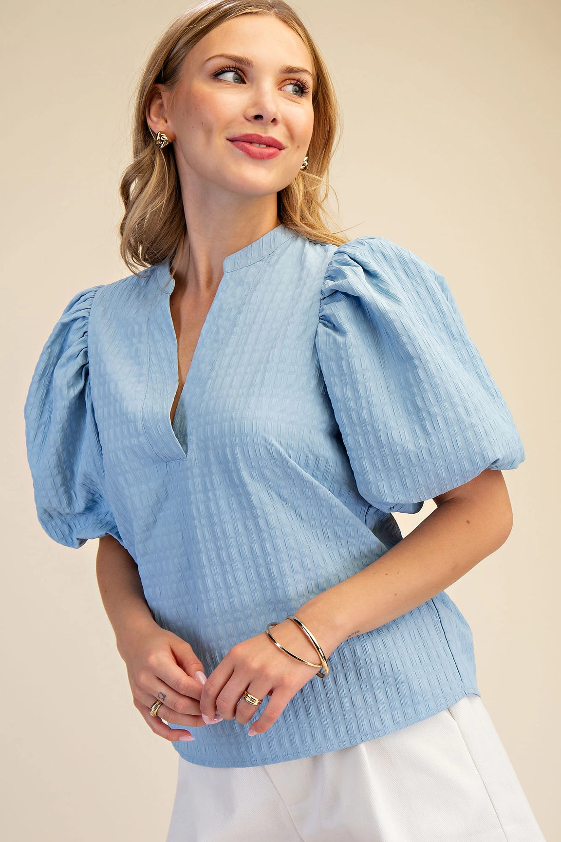 Serena Sky Blue Blouse