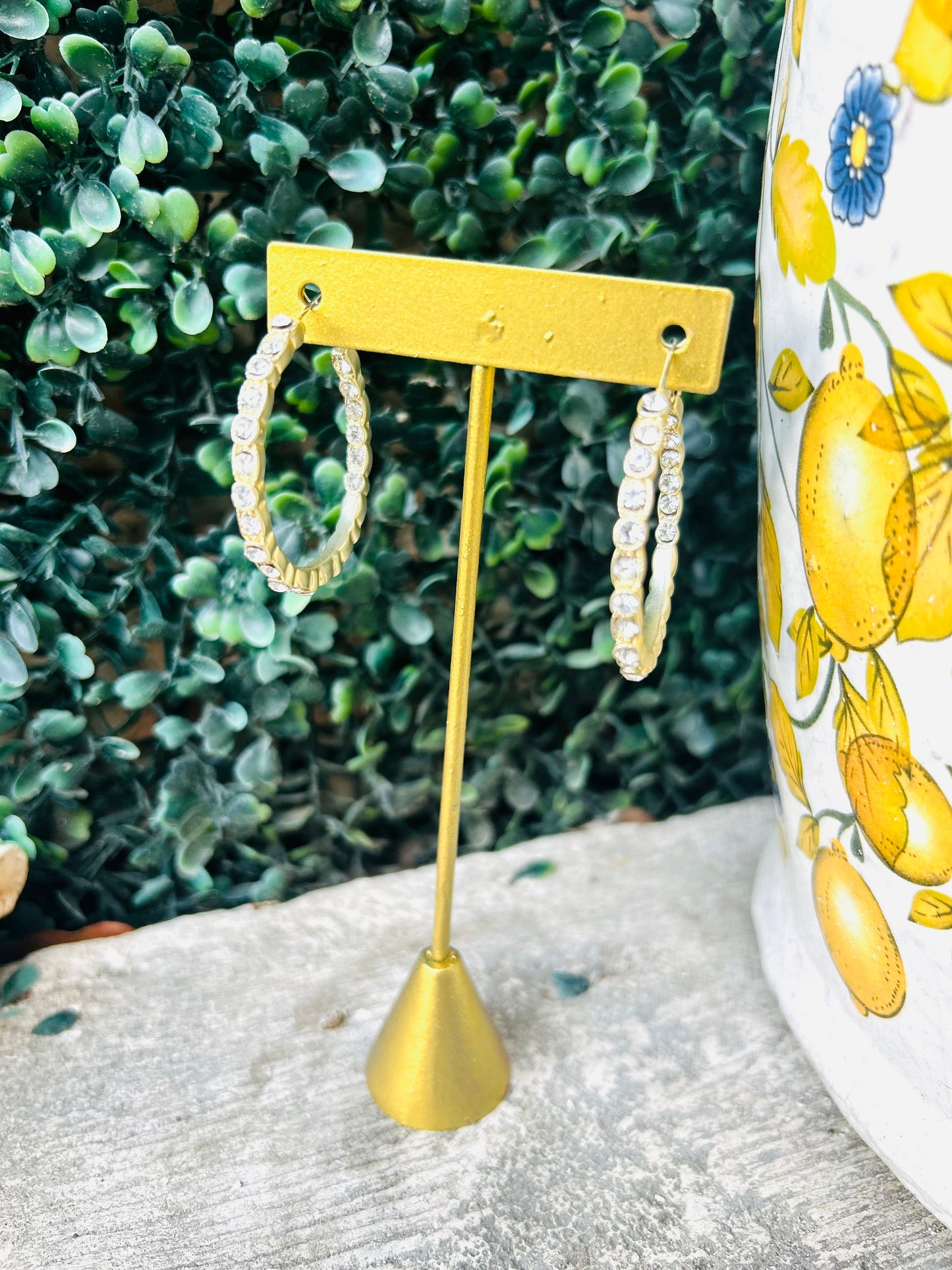 Holiday Halo Hoop Earrings