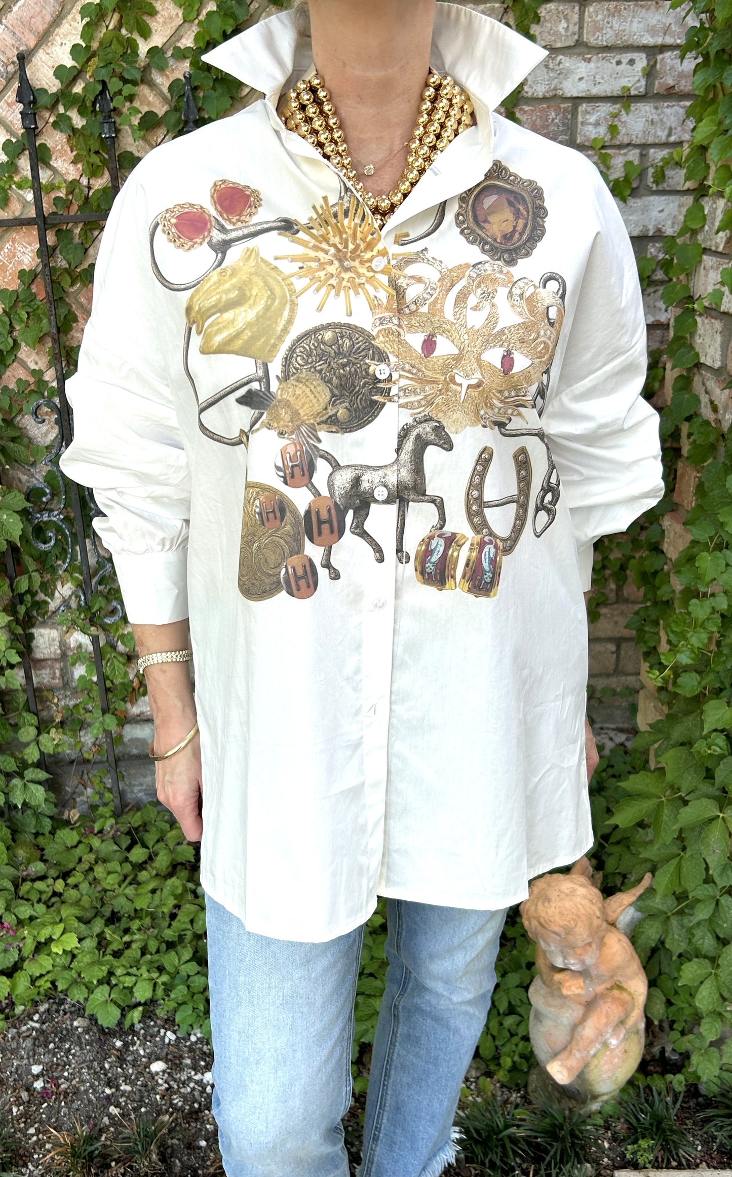Buttoned in Paris Blouse