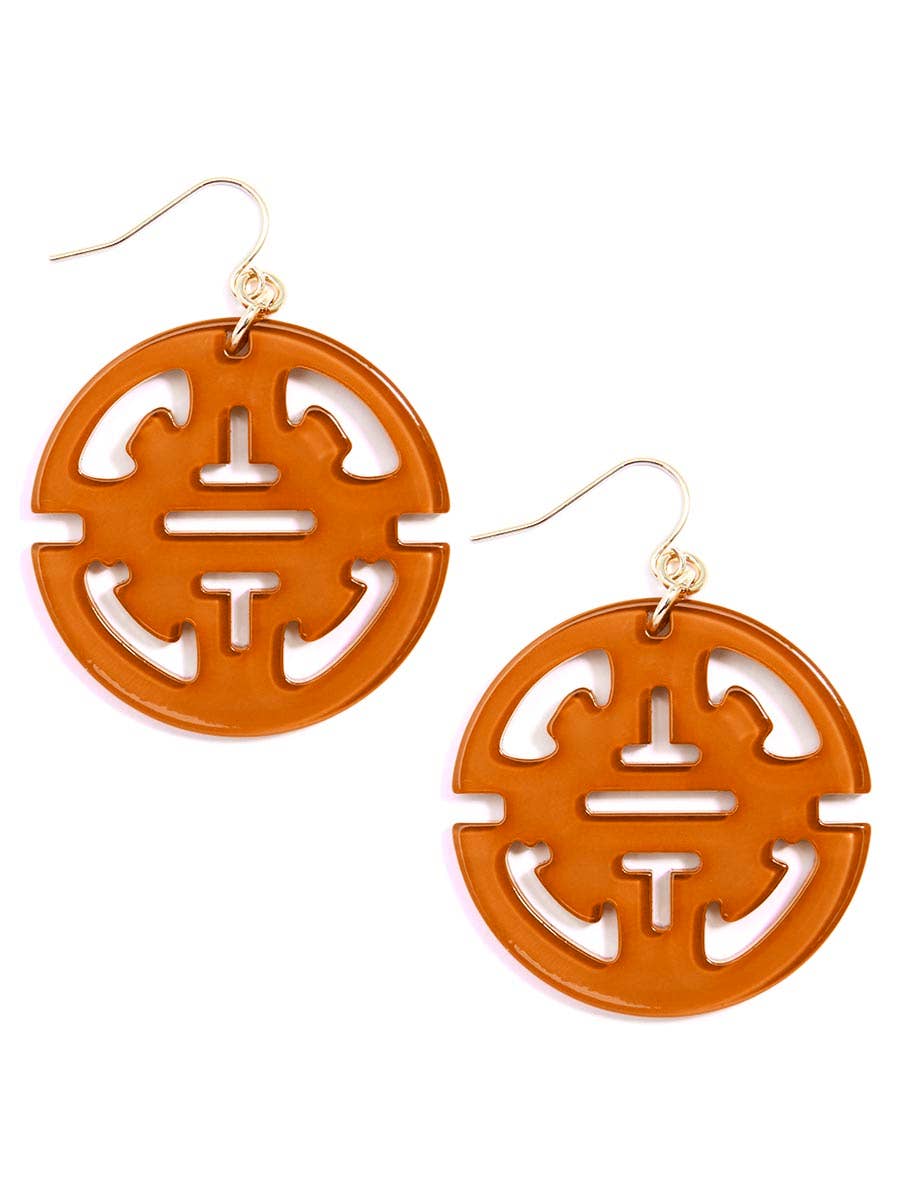Happy Resin Drop Earring