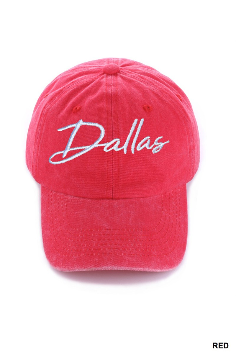 "Dallas" Baseball Cap- Red