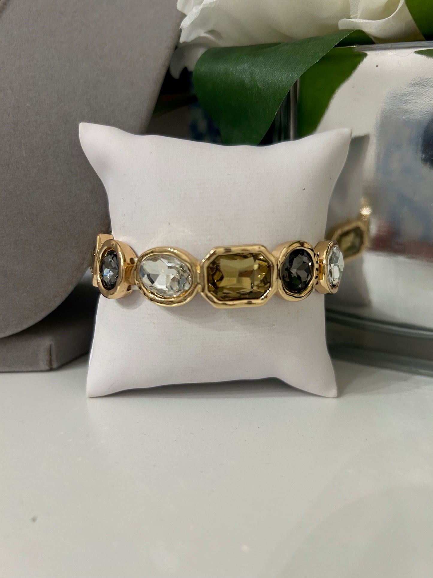 Subtle Gemstone Stretch Bracelet