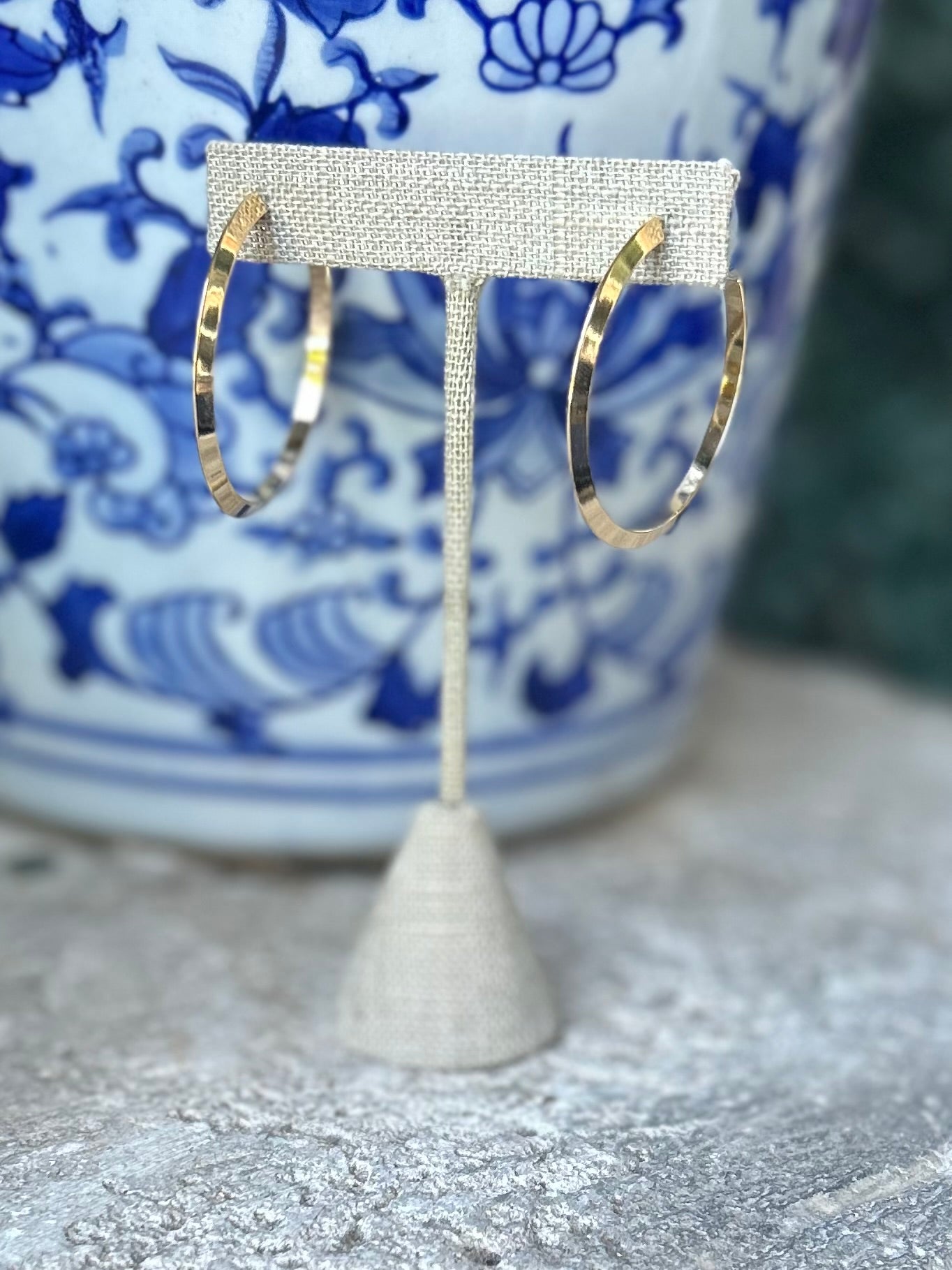 Geo Gold Hoops