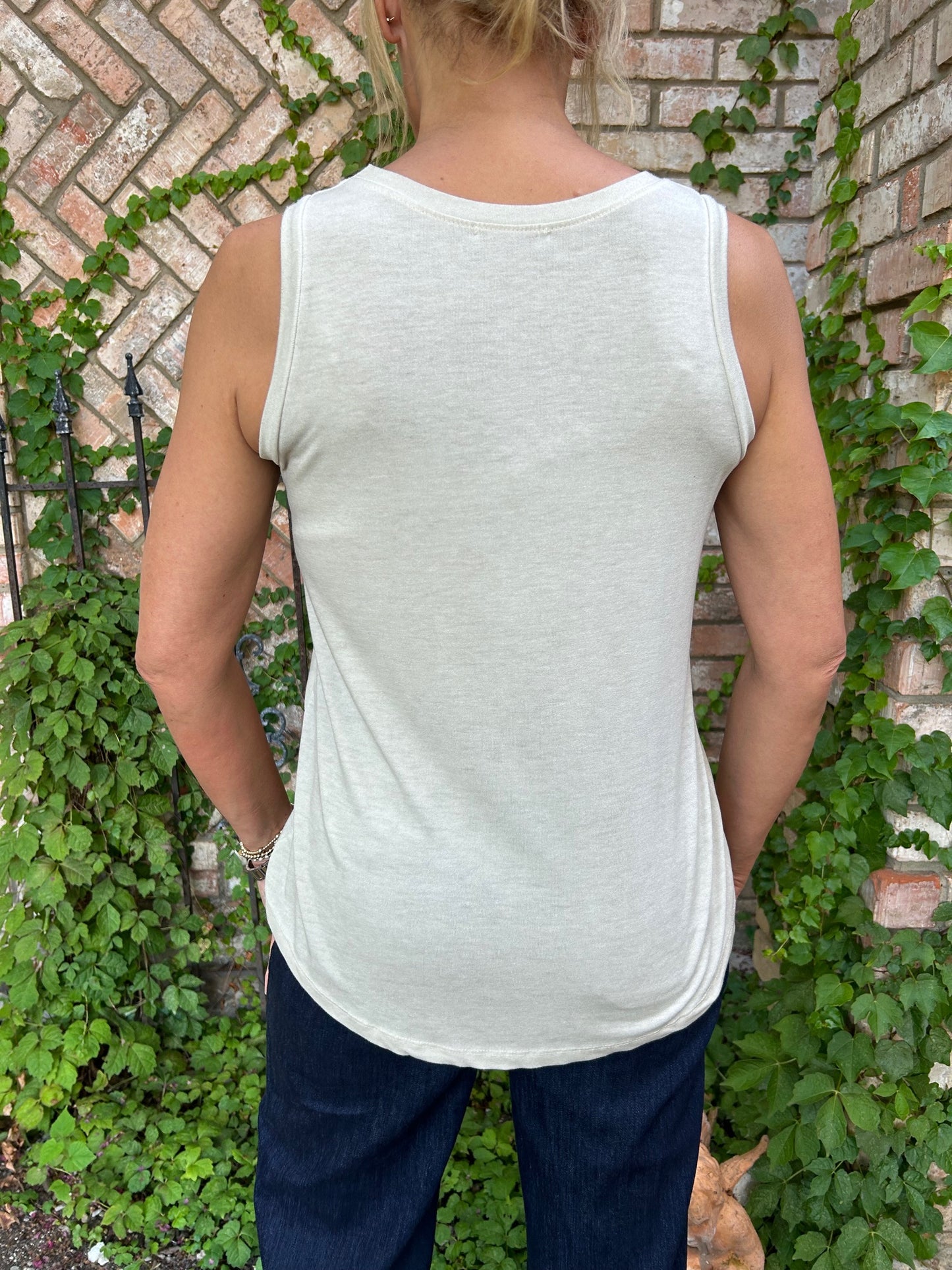 Isabella Italian Tank- Taupe