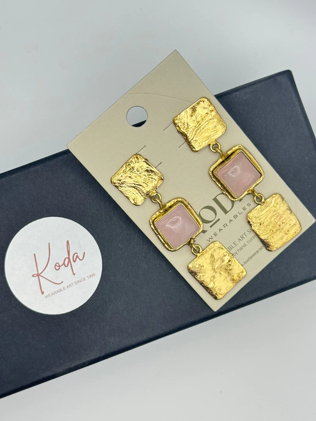 Quinlee Rose Quartz Earrings