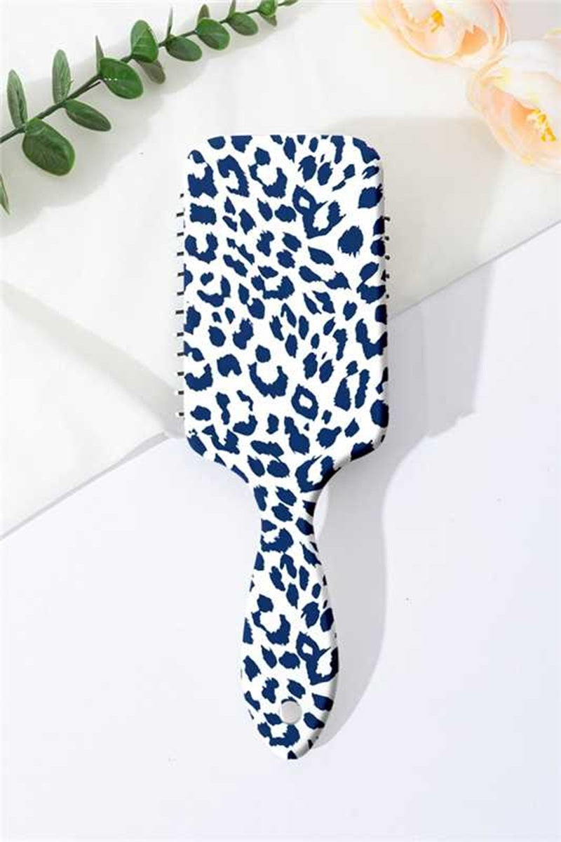 Blue Leopard Hairbrush