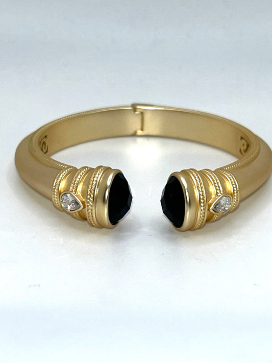 Noir Brushed Gold Bangle