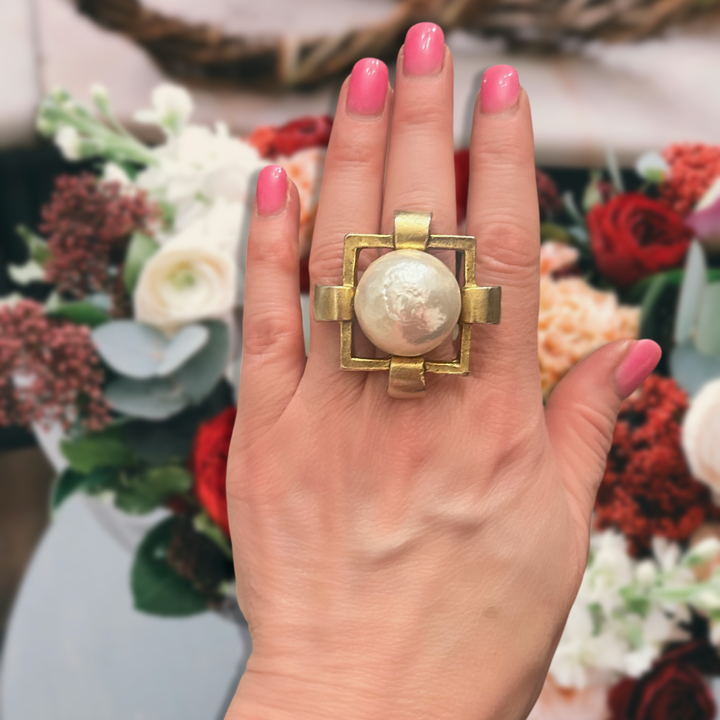 Pearl Statement Ring