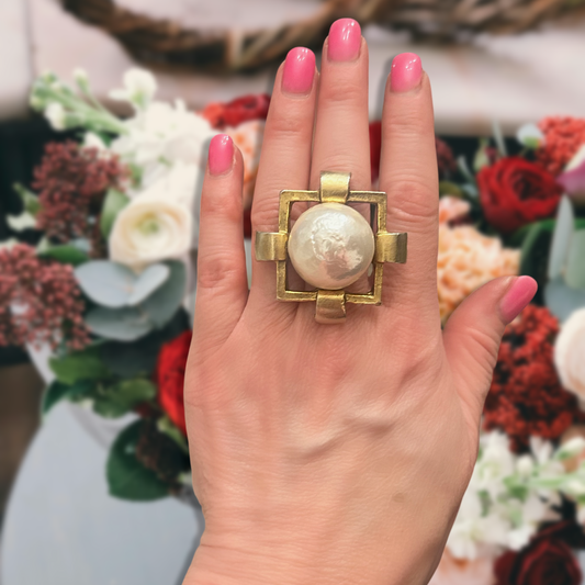 Pearl Statement Ring