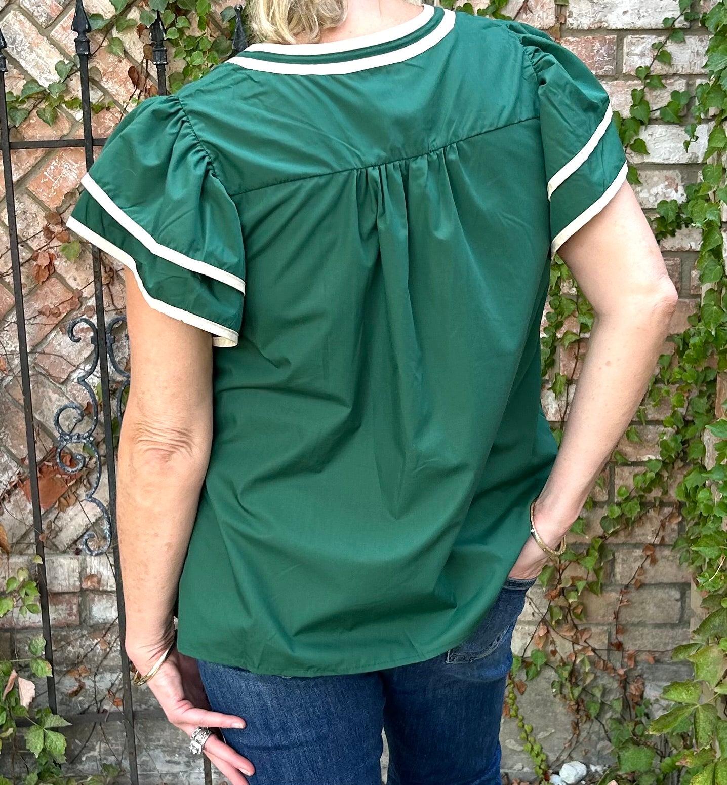Pine Flutter Blouse