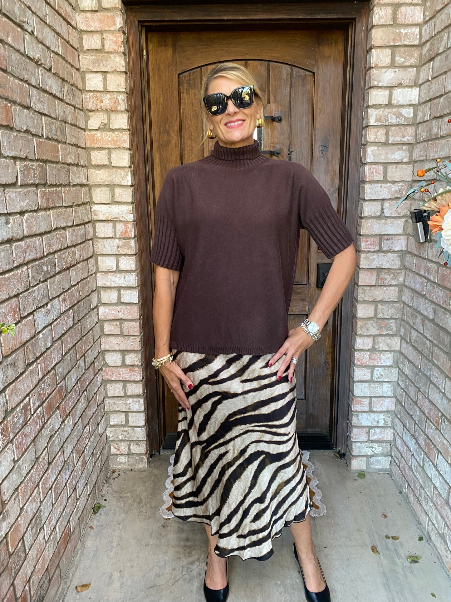 Caffe Ribbed Knit Italian Sweater