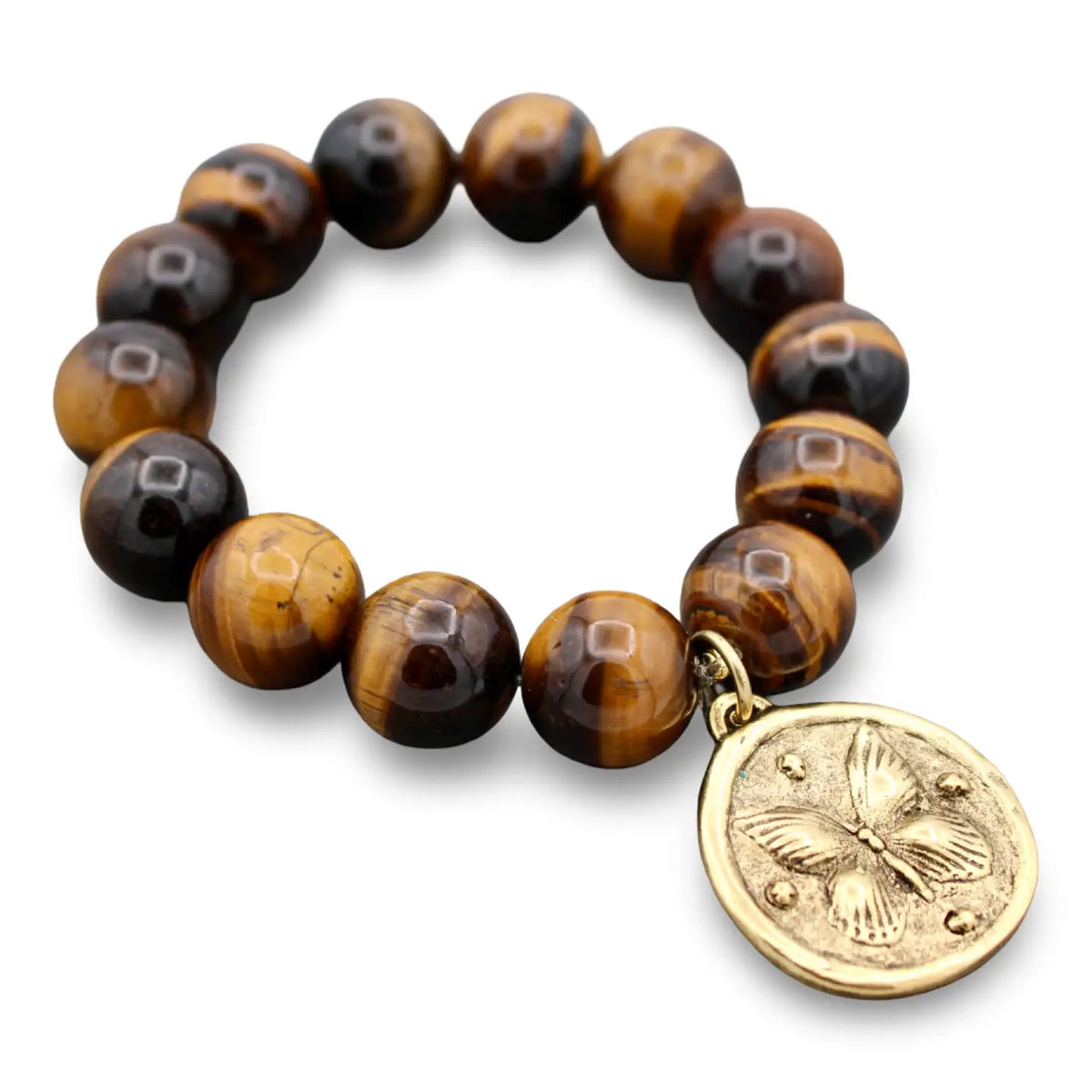 Tiger Eye Bracelet with Charm