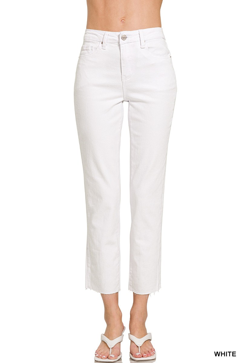 Whitney White Cropped Jean
