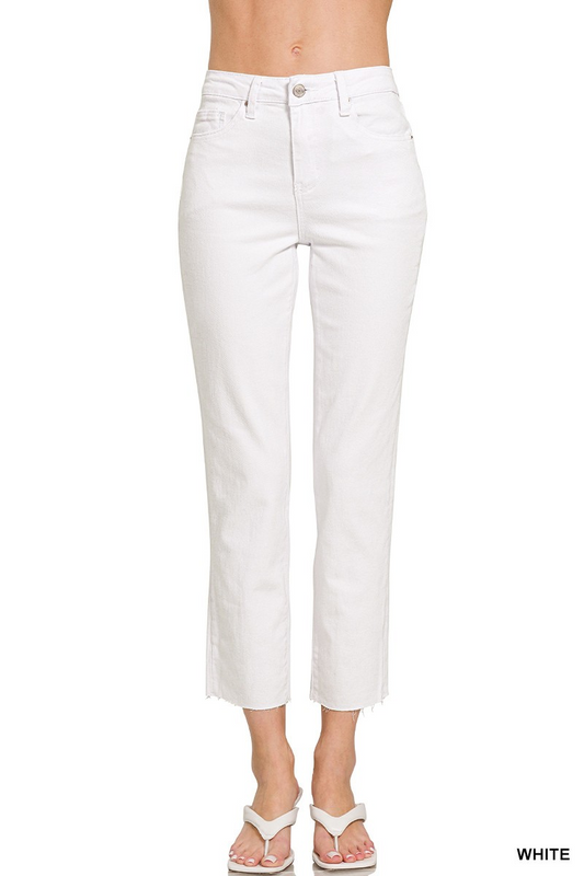 Whitney White Cropped Jean